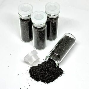 21 Grams of Refined Magnetic Black Sand In Glass Jar: Natural Loadstone, Gothic